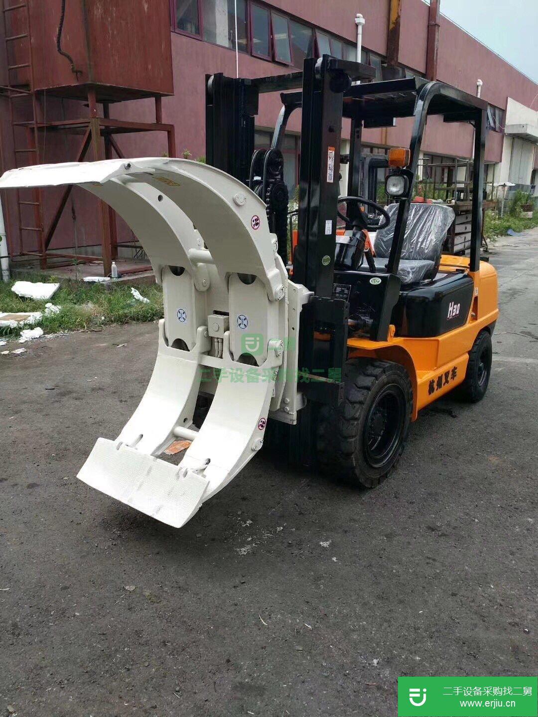 二手3噸紙卷夾包叉車，二手杭州3.5噸柴油包夾叉車