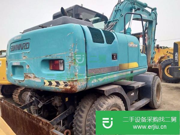 轉讓二手130膠輪挖掘機,二手中型輪胎挖機特價,二手150輪挖