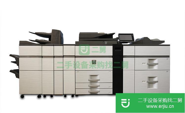 出售夏普二手高速黑白復印機MX-M1204/12008帶鞍式騎馬裝釘折疊器