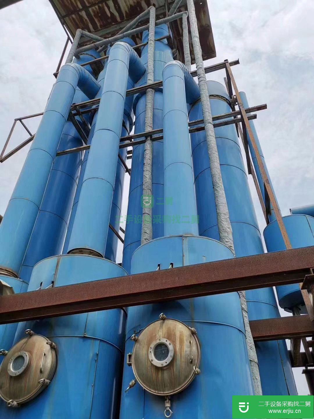 轉讓化工設備二手雙效蒸發器 降膜蒸發器 薄膜蒸發器 鈦材蒸發器 不銹鋼蒸發器等刮刀設備