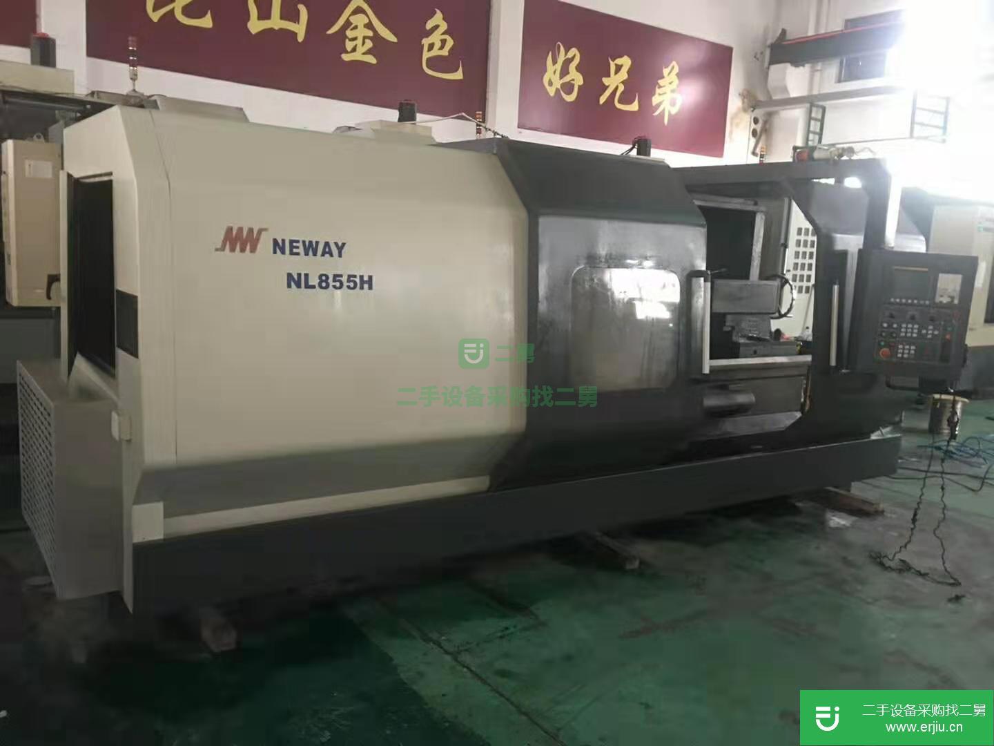 低價出售一臺二手?jǐn)?shù)控紐威NL855H車床發(fā)那科系統(tǒng)主軸四檔齒輪箱
