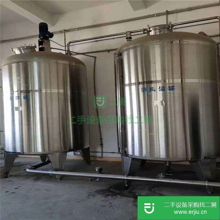 轉讓:出售二手30立方不銹鋼儲罐二手啤酒罐二手臥式儲罐 304材質