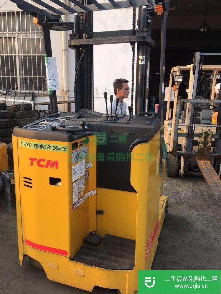 二手1.5噸倉儲前移式電動叉車，狹窄倉儲搬運電瓶叉車