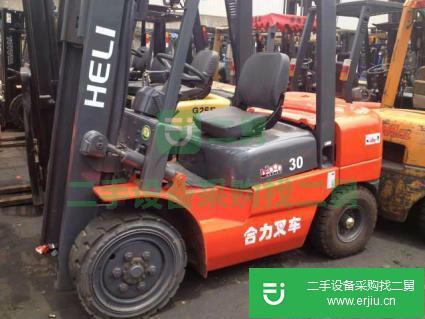 原裝合力3噸自動擋三門架升高4米二手叉車低價轉