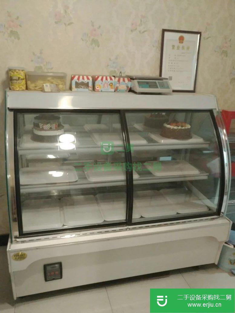 低價處理蛋糕冷藏展示柜白色大理石前開門