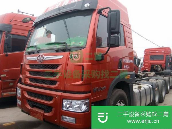 出售二手解放悍威雙驅牽引車375馬力國五排放原版車手續全支持分期