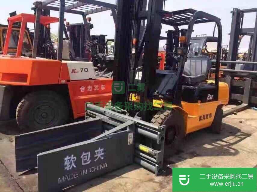 二手合力3噸平抱夾叉車帶左右側(cè)移 全國(guó)國(guó)產(chǎn)軟包夾二手叉車