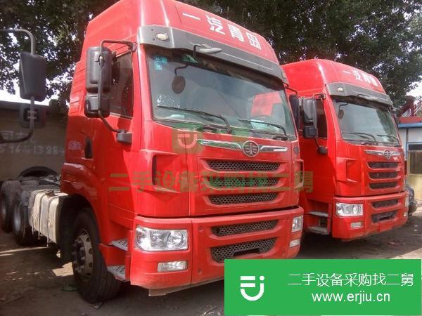 出售二手解放悍威雙驅牽引車375馬力國五排放原版車手續全支持分期