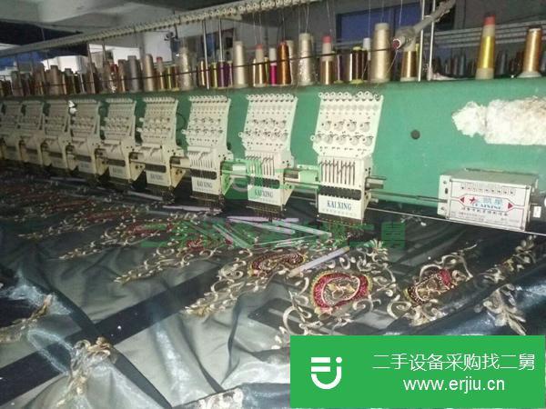 出售14年鈺興33頭66針5.08頭距獨立鎖針小高速絎繡機