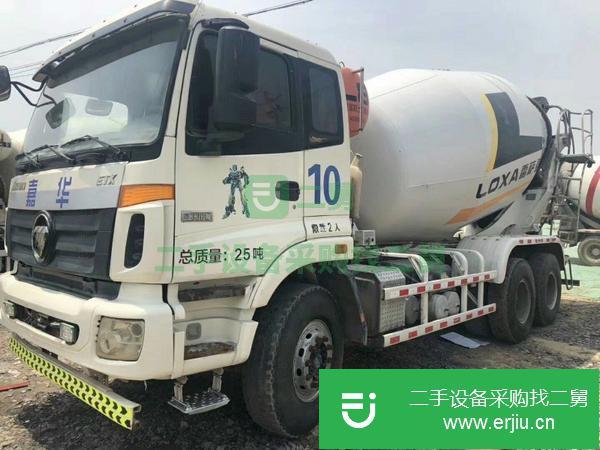 低價轉讓二手攪拌車歐曼大14方攪拌車,后八輪大罐車