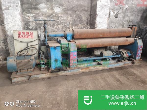 出售二手國標W11-20*2000實心機械自動卷板機兩臺