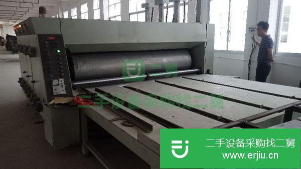 紙箱廠轉讓整套二手紙箱機械設備 上海音皇三色開槽 壓線機 印刷機 模切