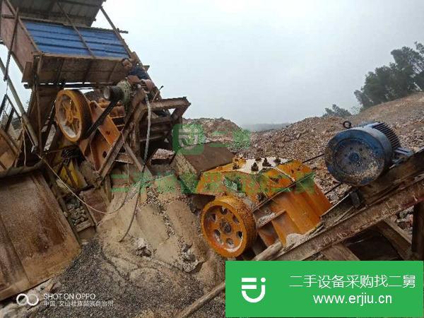 轉讓二手砂石料生產線設備顎式破碎機制砂機低價處理