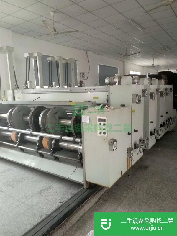 出售二手紙箱機械設備 紙箱生產線 水墨印刷開槽機 雙色開槽