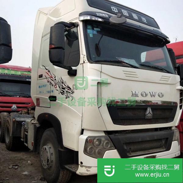 二手的九成新的15年國四豪沃T7牽引車急轉