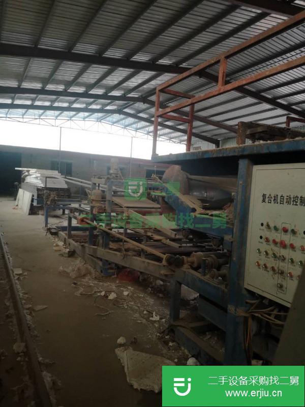 出售 二手彩鋼瓦巖棉泡沫復合機
