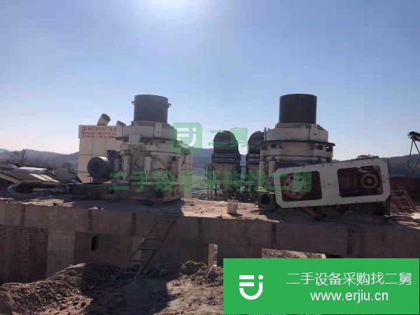 出售二手的顎式破碎機破石機制砂機等配套設備