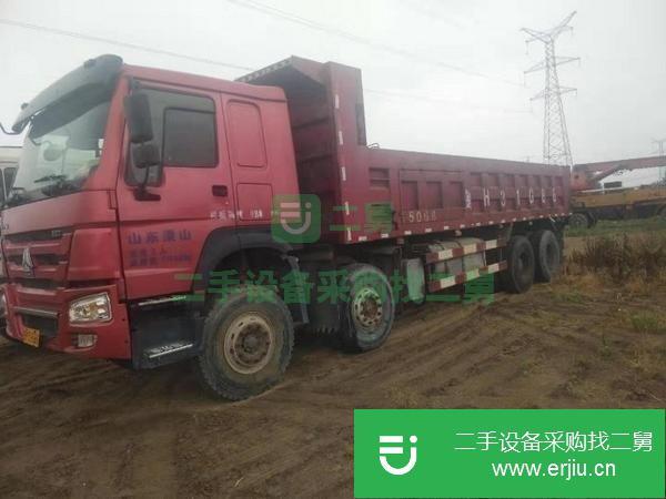 出售二手重汽豪沃國四8米6前四后八渣土車