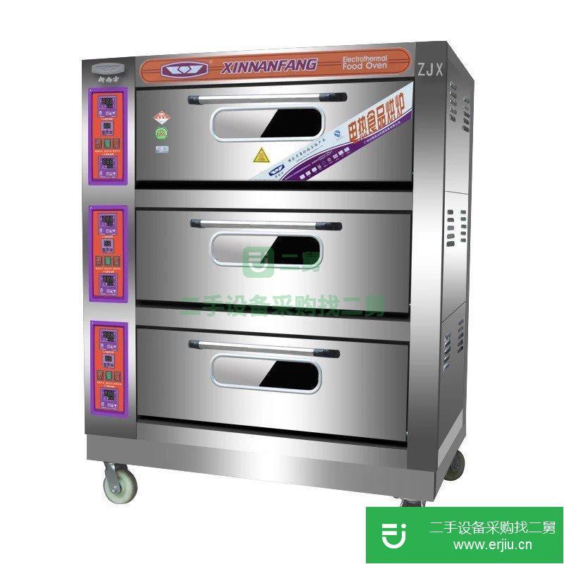 出售二手的三層九盤大容量披薩面包電烤箱包