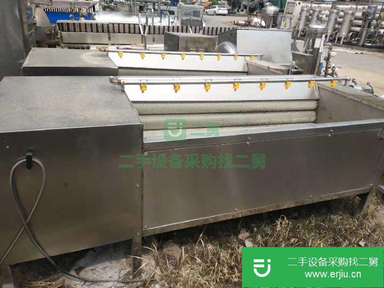 轉讓:出售二手氣泡清洗機高壓水流清洗機不銹鋼風干機 毛刷清洗機水果蔬菜氣泡清洗機