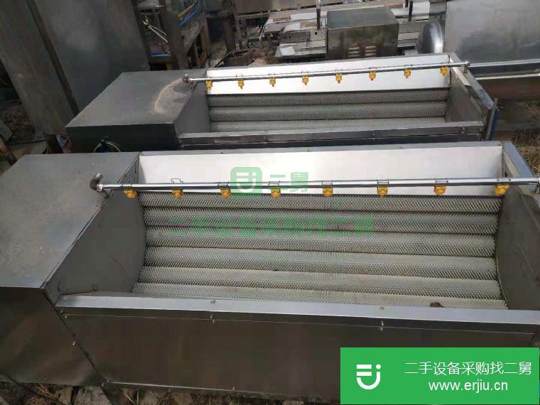 轉讓:出售二手氣泡清洗機高壓水流清洗機不銹鋼風干機 毛刷清洗機水果蔬菜氣泡清洗機