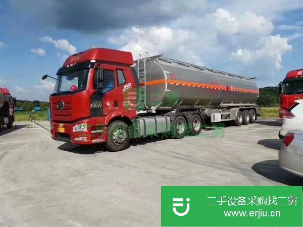 轉讓9.9成新二手解放半掛車處理