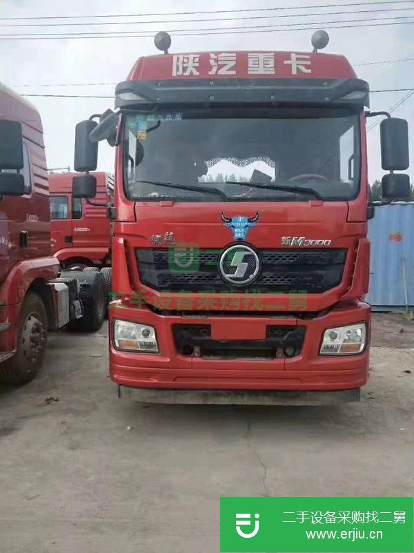 轉讓二手陜汽德龍X3000雙驅輕體LNG燃氣 400馬力國五排量牽引車