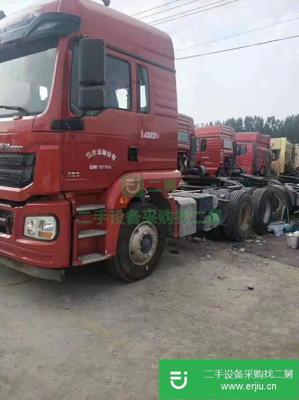 轉讓二手陜汽德龍X3000雙驅輕體LNG燃氣 400馬力國五排量牽引車