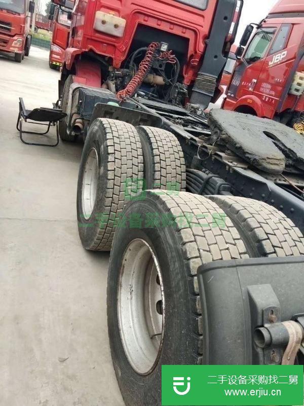 轉讓二手國四陜汽德龍雙驅375馬力牽引車