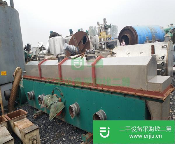 轉讓二手不銹鋼0.6x6米小型流化床干燥機