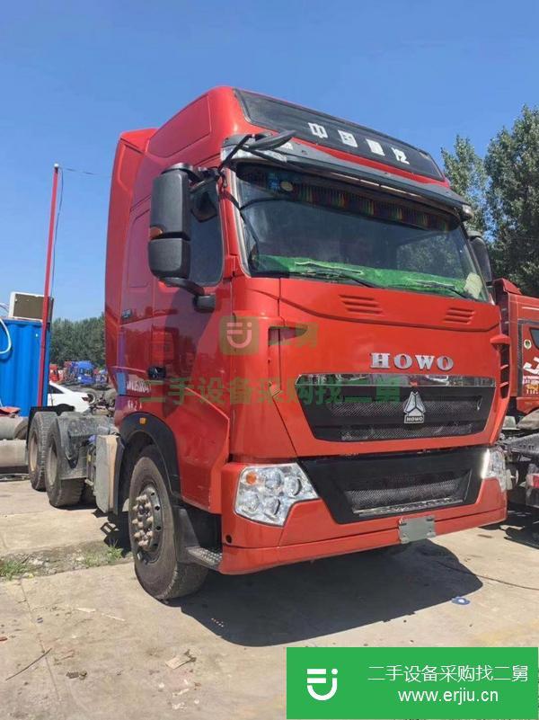 轉(zhuǎn)讓二手的17年6月豪沃T7雙驅(qū)車頭,重體540馬力,國五排放牽引車,可分期付款