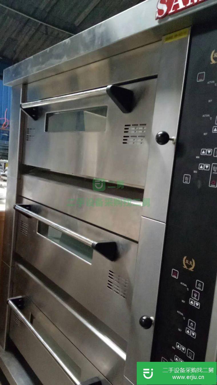 低價轉讓二手雙麥電烤箱3層6盤95新商用電烤箱
