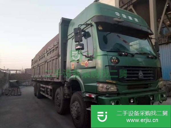 轉讓二手的12年9.6米豪沃375馬力側翻自卸車