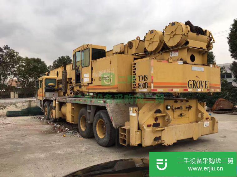 轉讓8成新二手格魯夫汽車吊TMS800B 100噸汽車吊