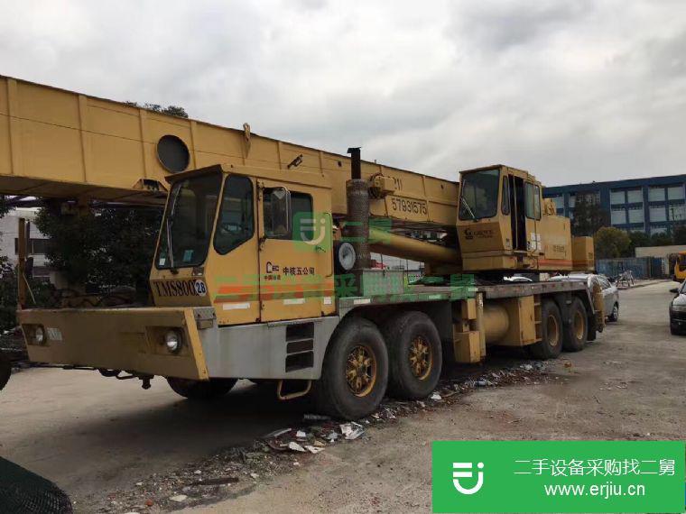 轉讓8成新二手格魯夫汽車吊TMS800B 100噸汽車吊