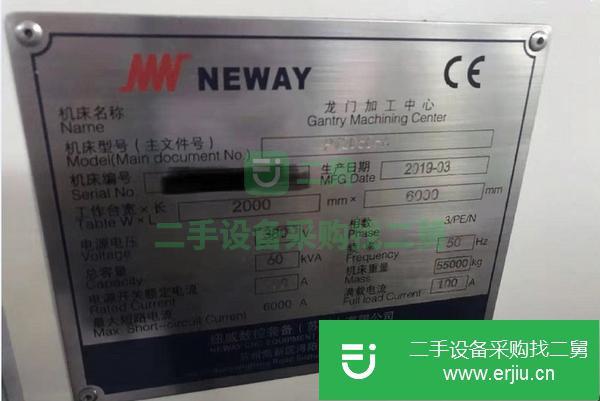 轉讓二手的紐威PM2060HA龍門加工中心