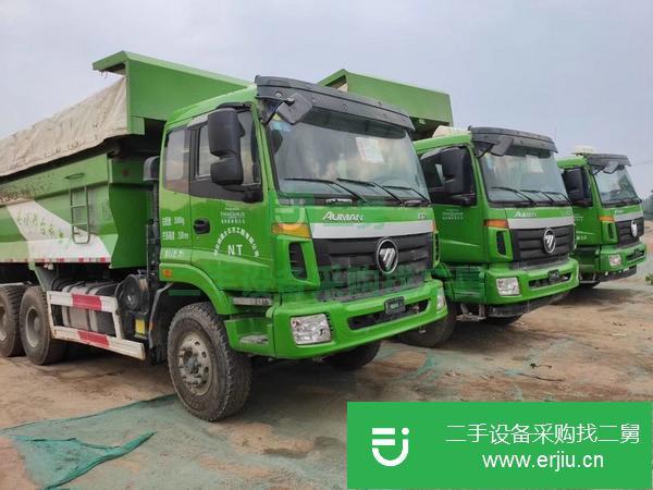 轉讓18年陜汽德龍，重汽豪沃，福田歐曼綠色渣土車