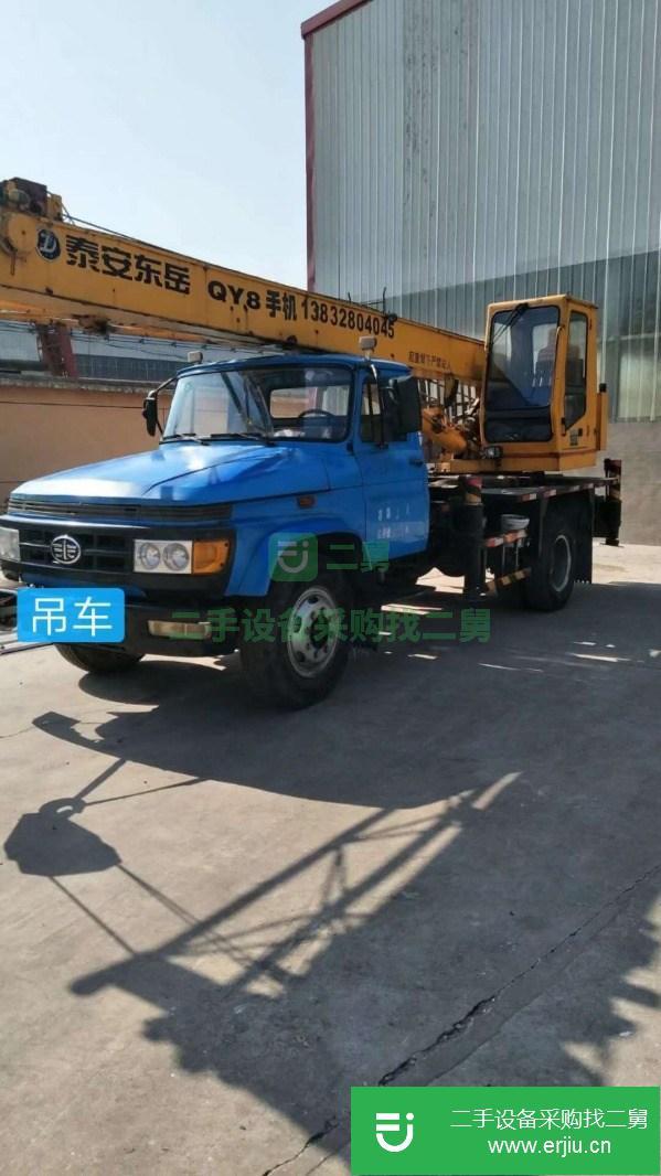 轉讓東岳泰安吊車 大臂長18.7米 三聯(lián)泵