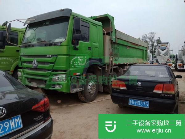 轉讓國五陜汽德龍，福田歐曼，重汽豪沃綠色渣土車，可分期