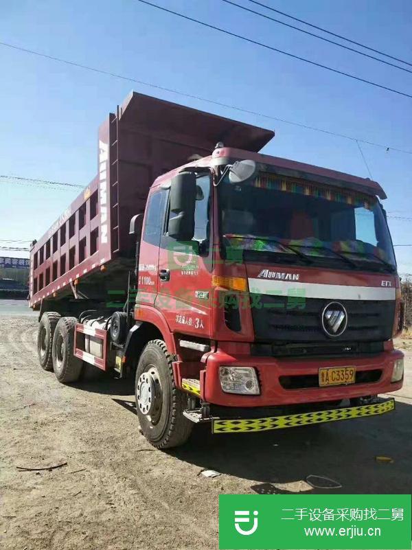 出售13年6月二手歐曼自卸車,5米8大箱,后八輪,國三排放