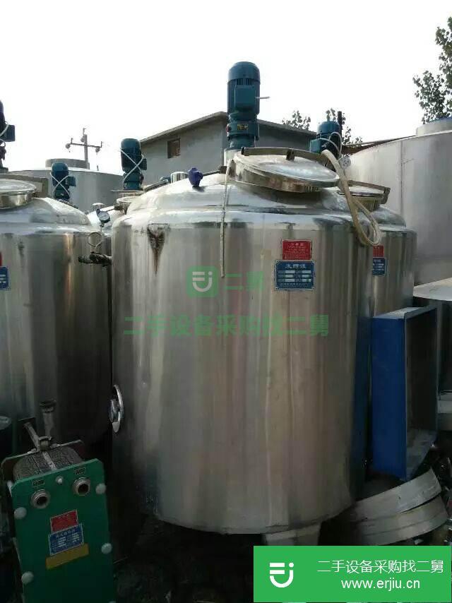 二手3000L發酵罐不銹鋼結構附件齊全