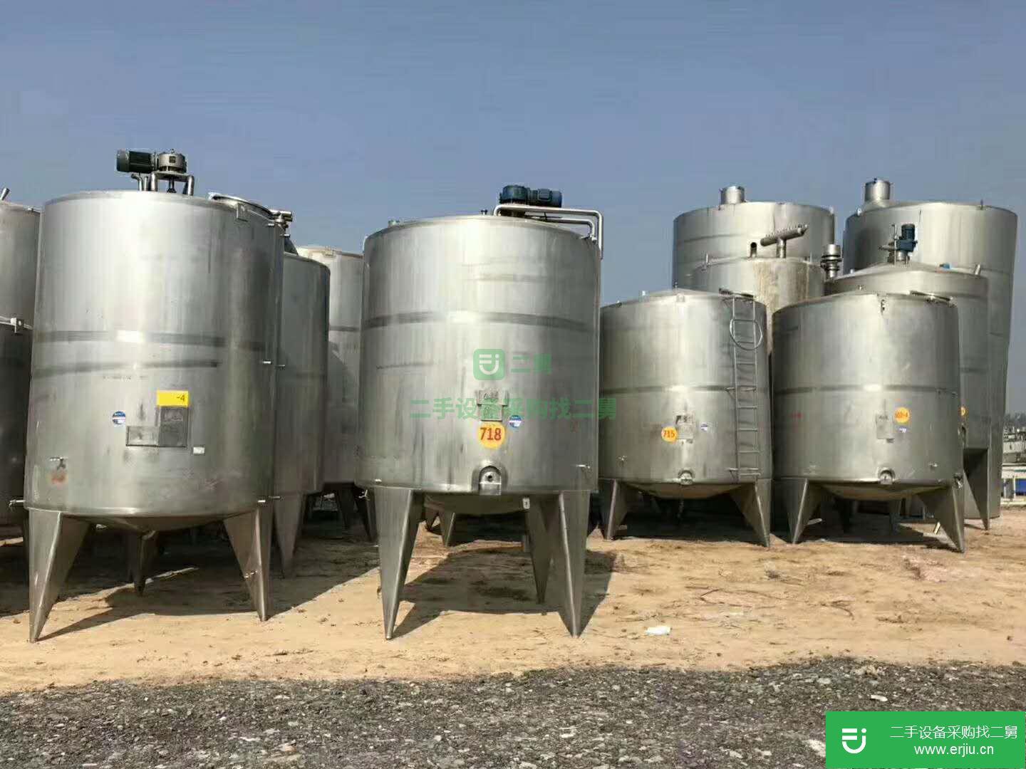二手立式不銹鋼儲存罐 30立方儲存罐20臺