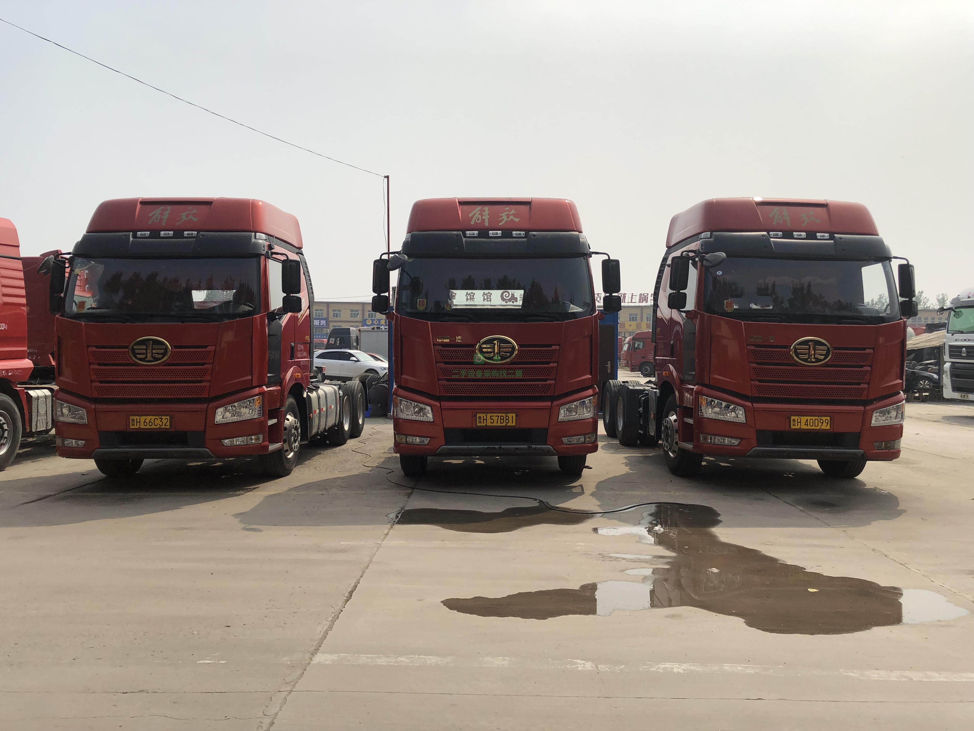 公司扣押一批二手解放J6P牽引車國五排放雙驅輕體可過戶