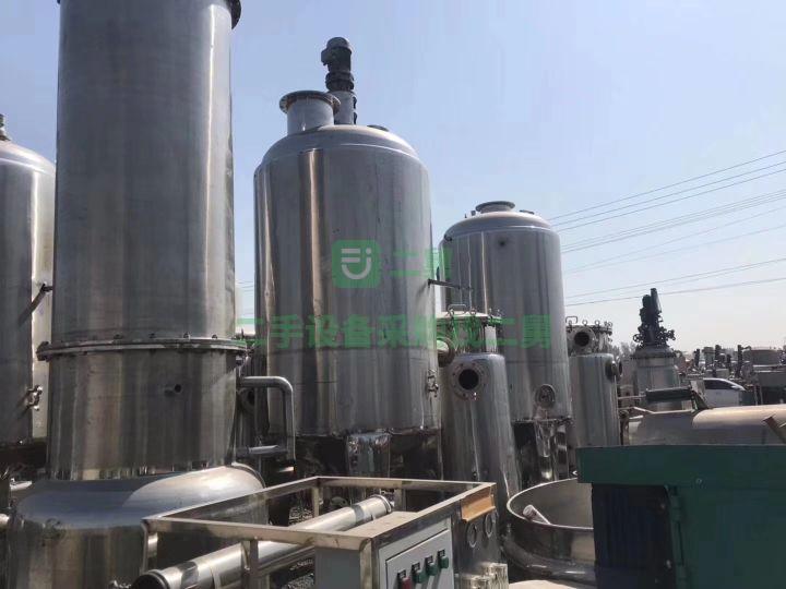急售9成新蒸發器3噸雙效濃縮蒸發器2套，需要者聯系
