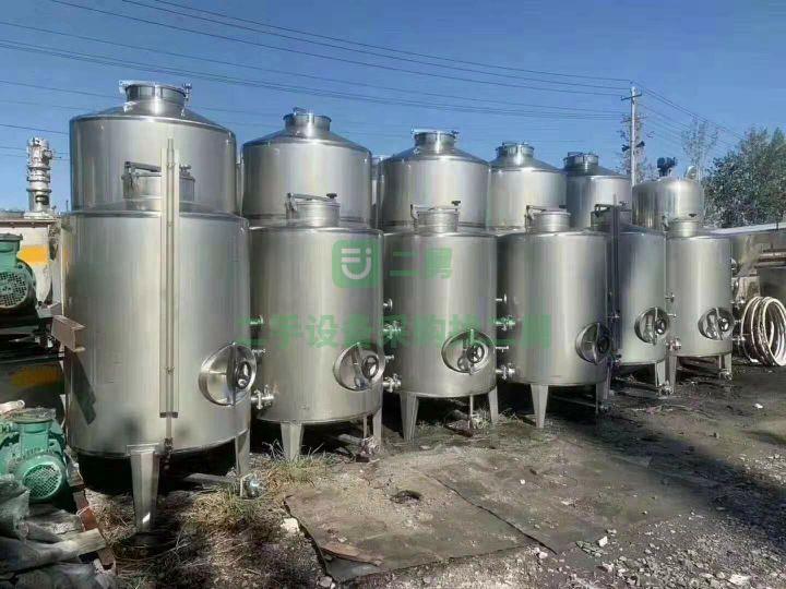急售9成新二手不銹鋼儲罐 攪拌罐攪拌罐儲罐1-50立方山東省