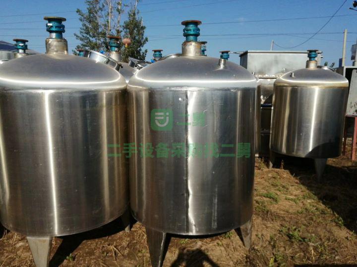 出售二手304不銹鋼洗潔精 洗衣液攪攪拌罐1-30噸
