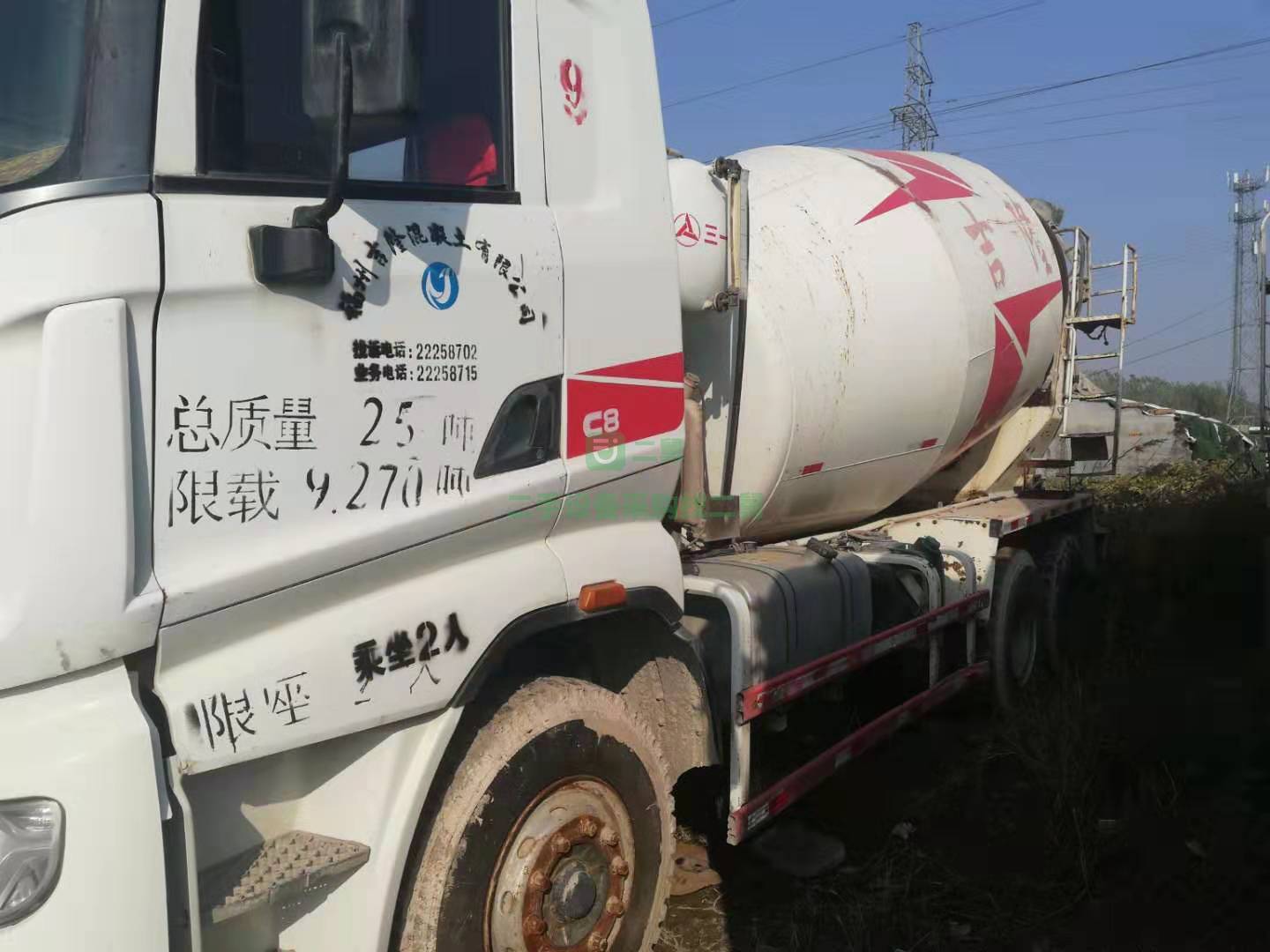 急售9成新攪拌車三一山東省濟寧市