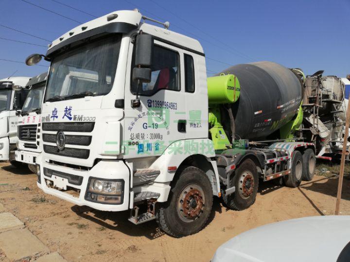 急售9成新輕量化混凝土攪拌罐車(chē)17年德龍輕量化10方罐德龍