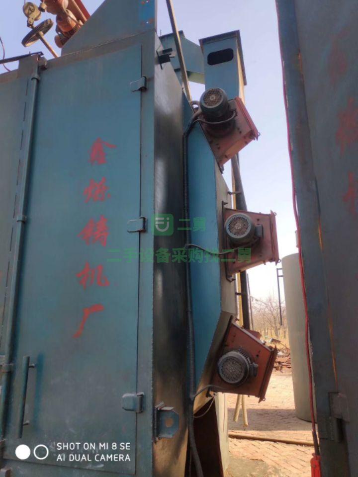 急售8成新雙鉤吊鉤拋丸機3730，寬兩米五