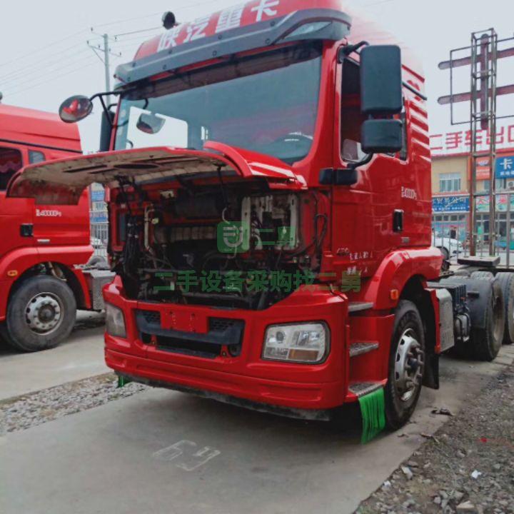 出售9成新二手德龍半掛牽引車陜汽德龍半掛牽引頭，濰柴430馬